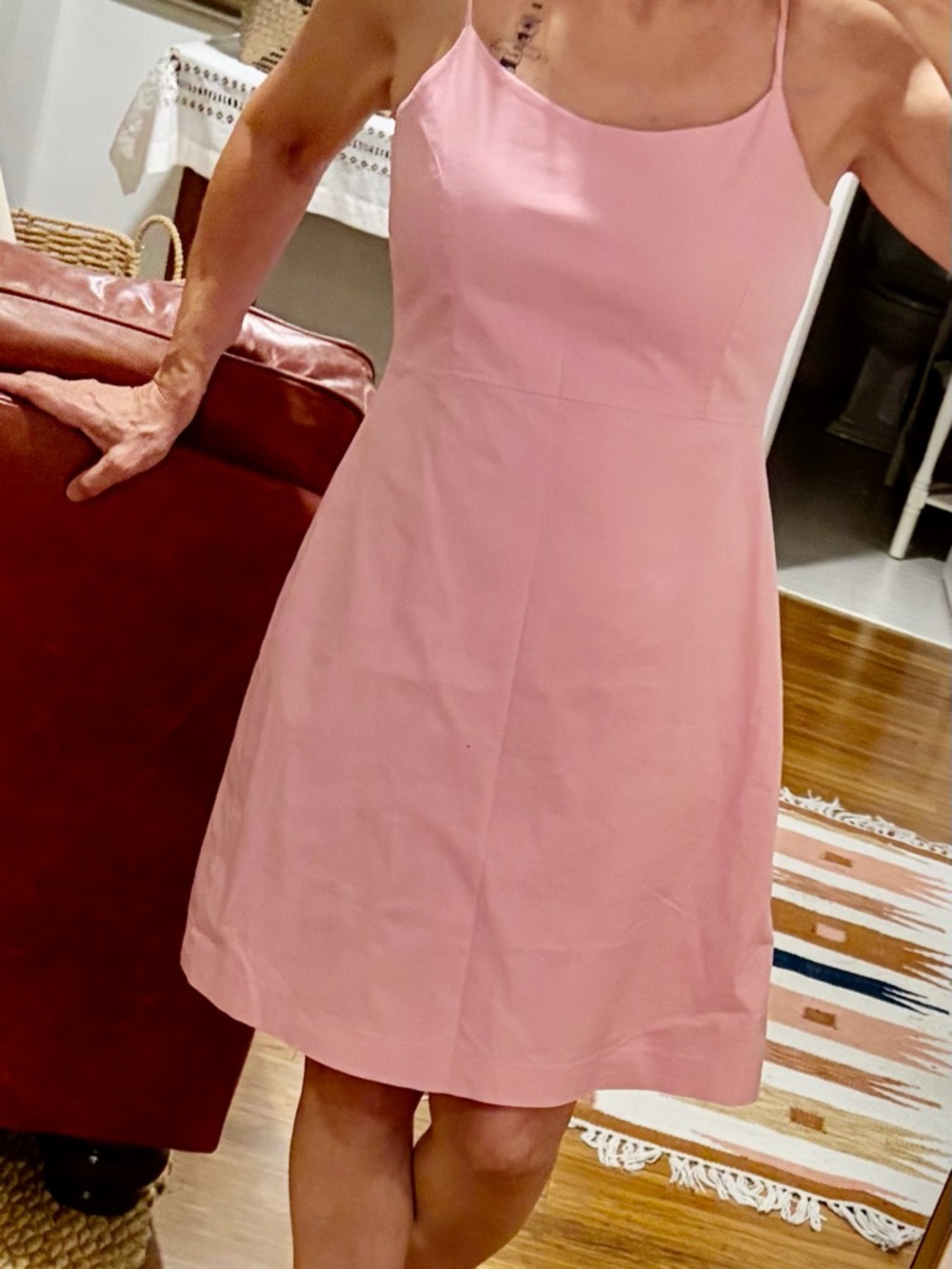 Barbiecore Pink Spaghetti Strap Lined Sundress